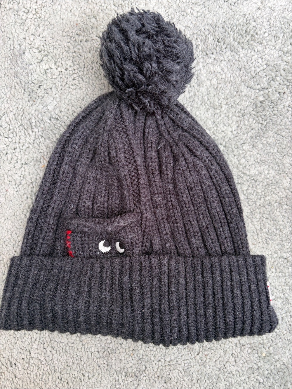 Anya Hindmarch Wool Blend Pocket Logo Uniqlo Heattech Knit Touque
